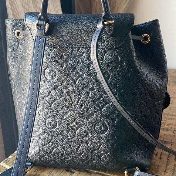 Louis Vuitton Montsouris Backpack in Monogram Empreinte Leather in Black - Picture 2 of 5
